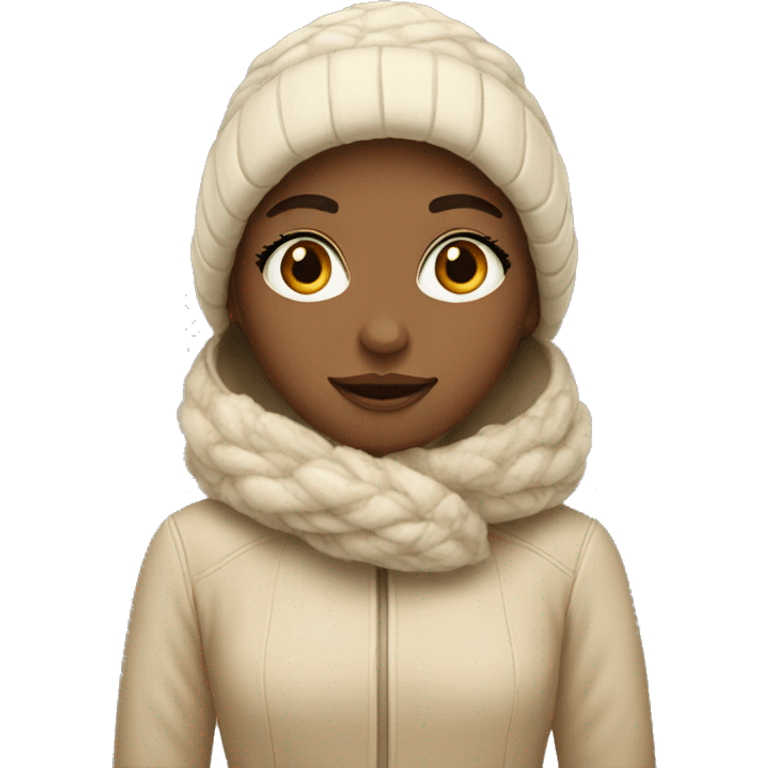 beige winter girl  emoji