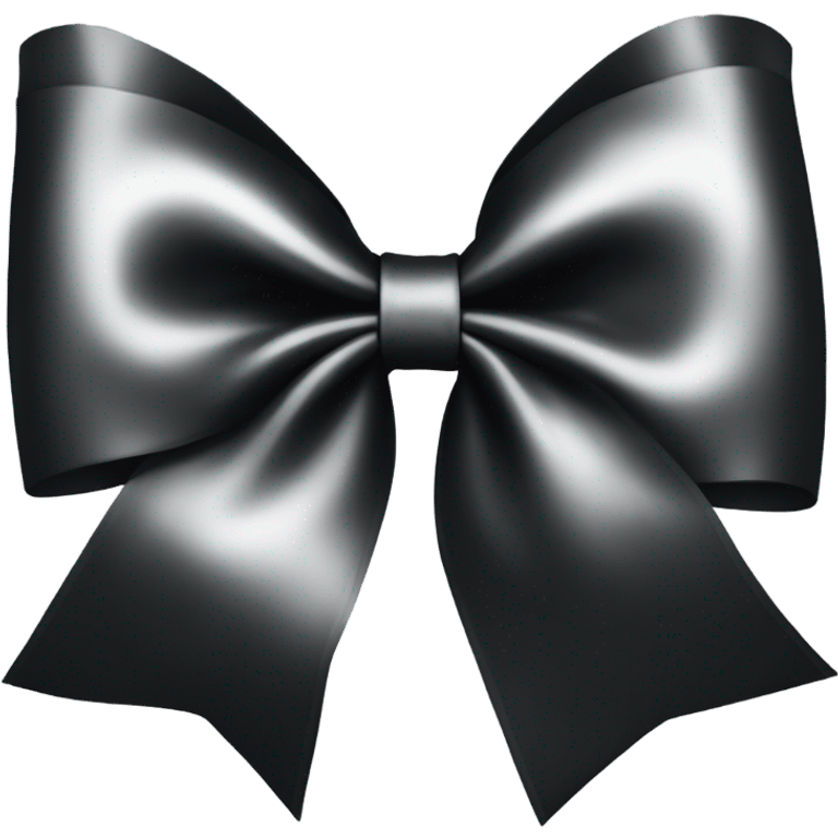 black satin hair bow emoji