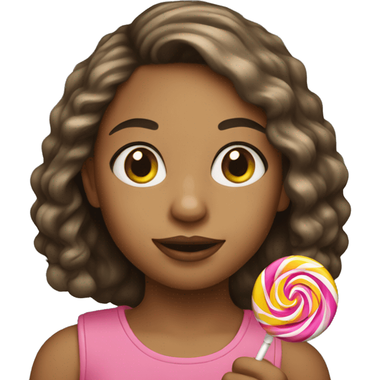 Girl with lollipop  emoji