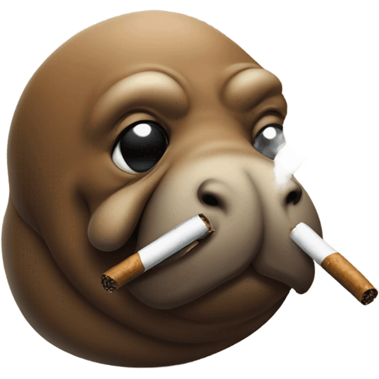 Walrus smoking emoji