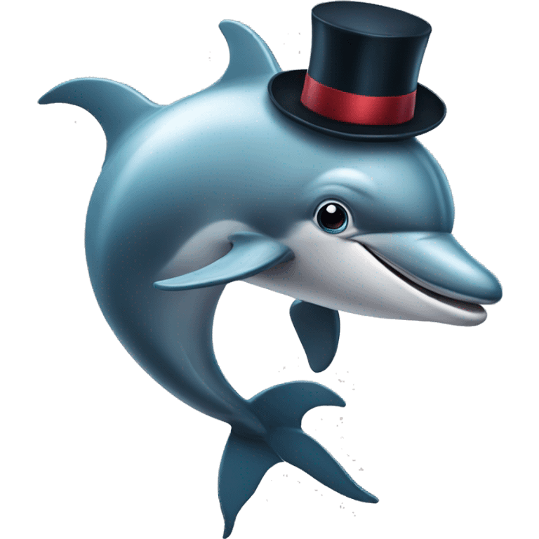 dolphin with a monocle emoji