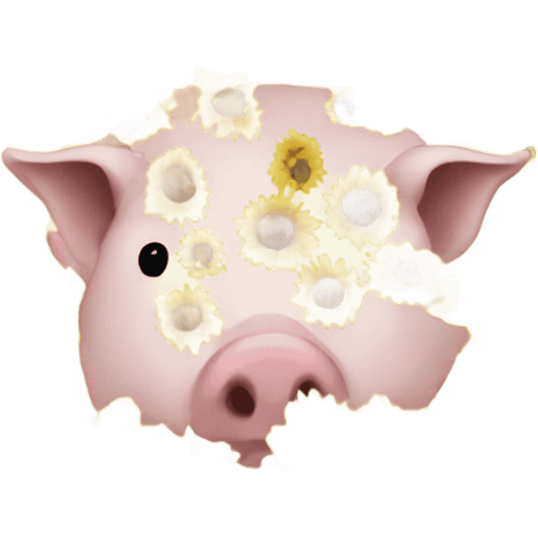 Pig sunflower emoji