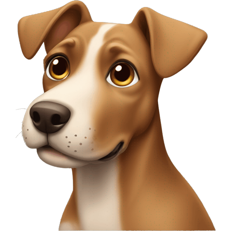 Brown and tan shorthaired dog  emoji