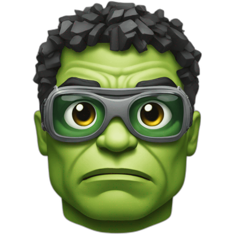 hulk with goggles and money emoji