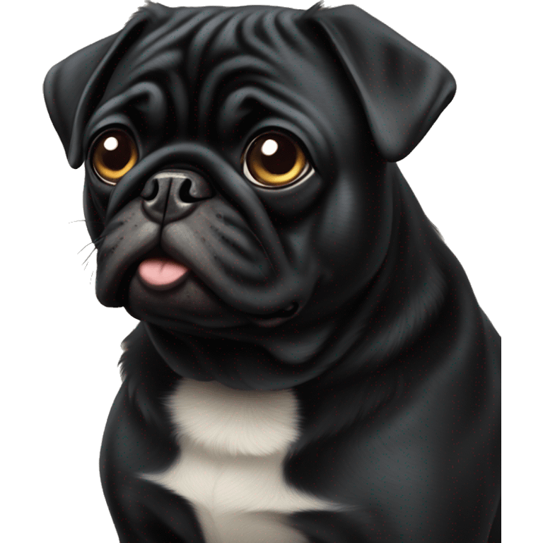 Black pug emoji