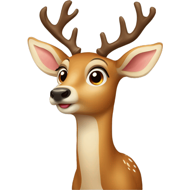 Deer sending kiss  emoji