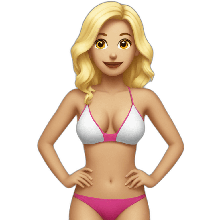 sexy blonde in swimsuit emoji