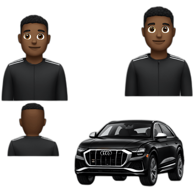 a black audi q8 emoji