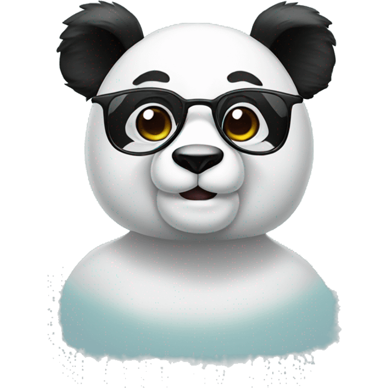 panda with eyeglass emoji