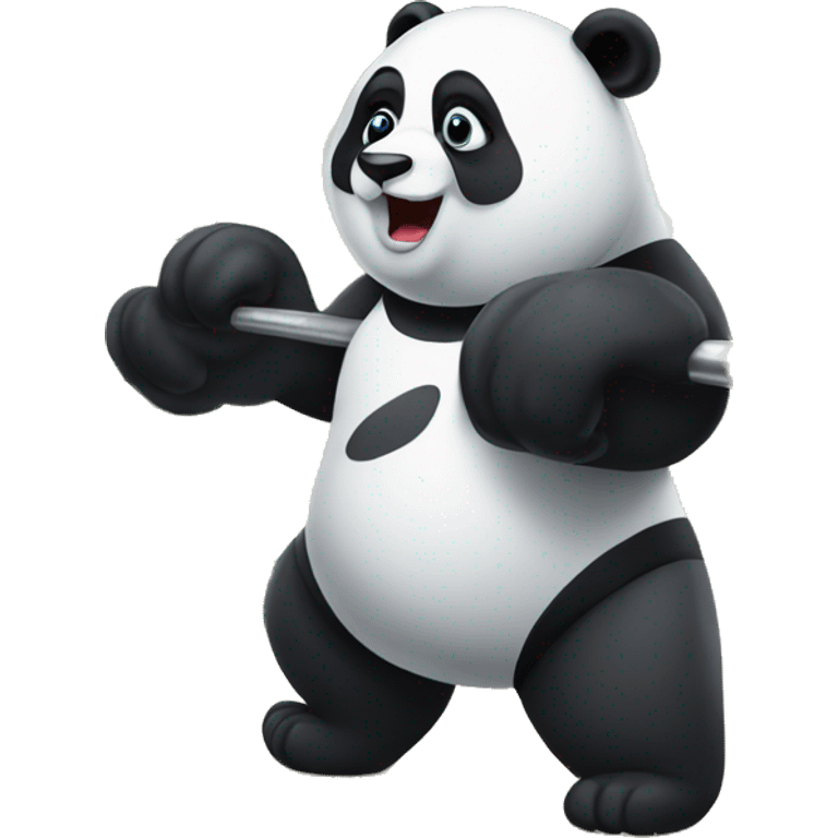 Panda in the gym emoji