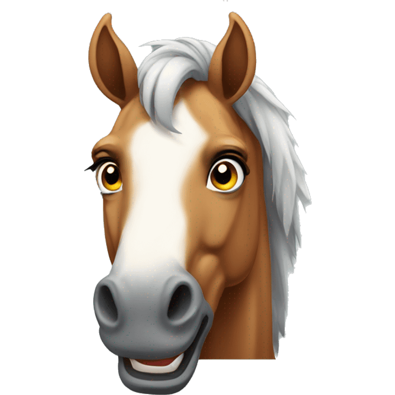 Ugly horse emoji