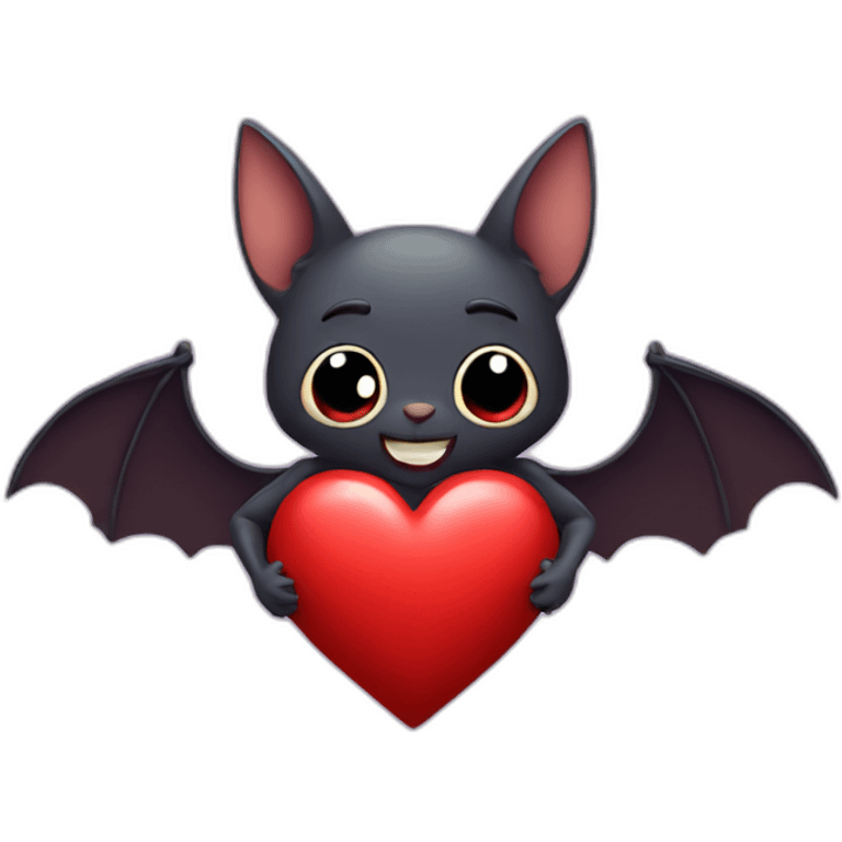 bat holding heart emoji