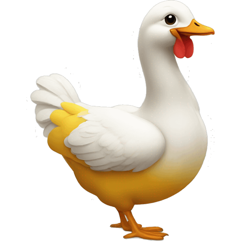 Pato y gallo emoji