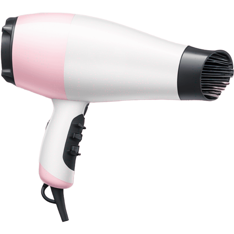 Hairdryer white light pink eadges emoji