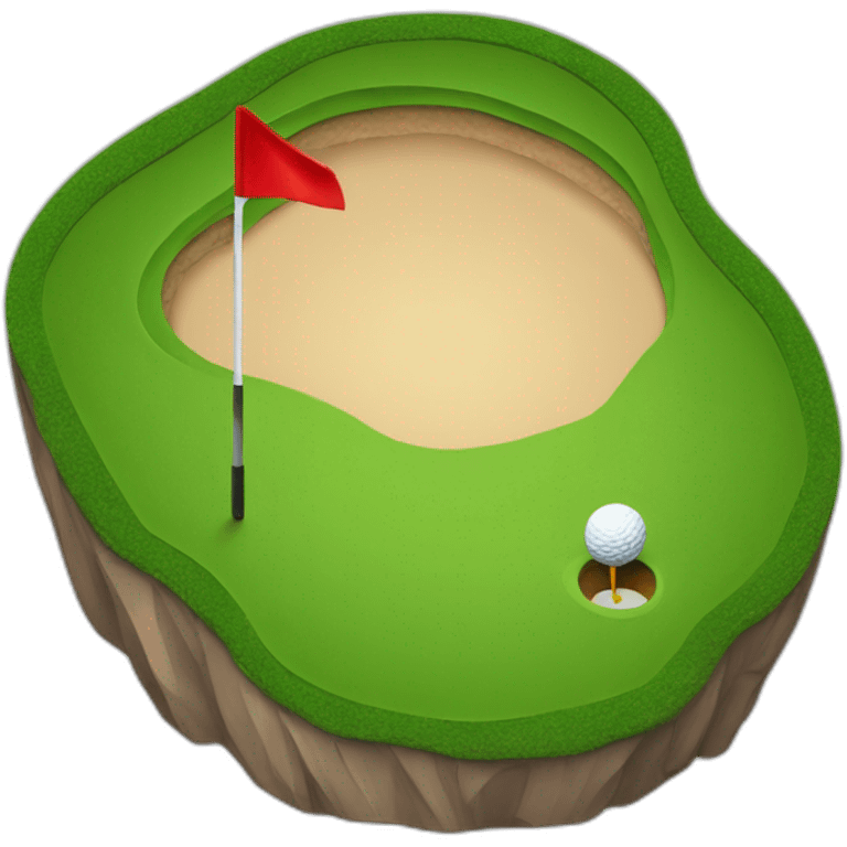 golf hole with red flag emoji