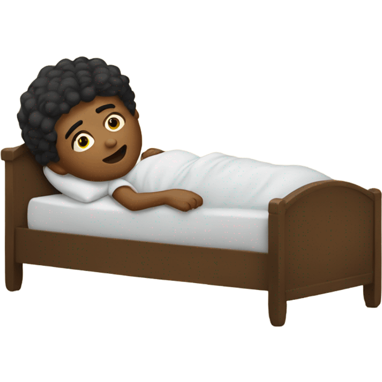 boy lying in his bed emoji