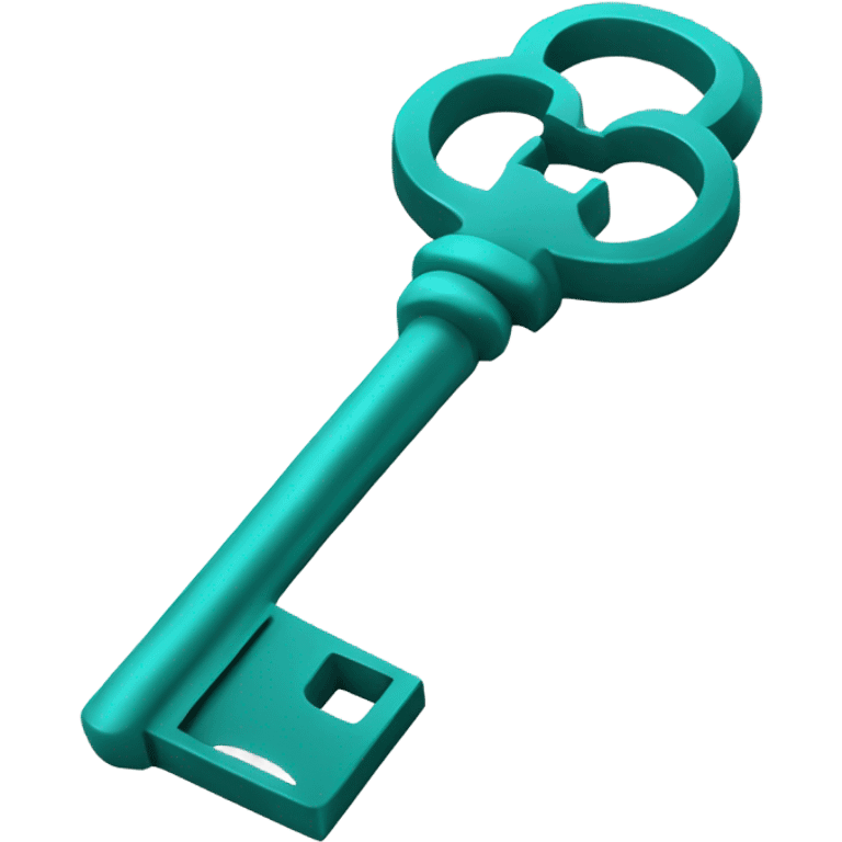 Teal-house-key emoji