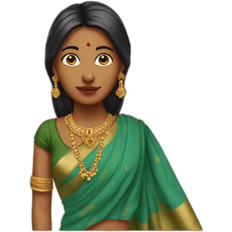 Indienne avec sari emoji