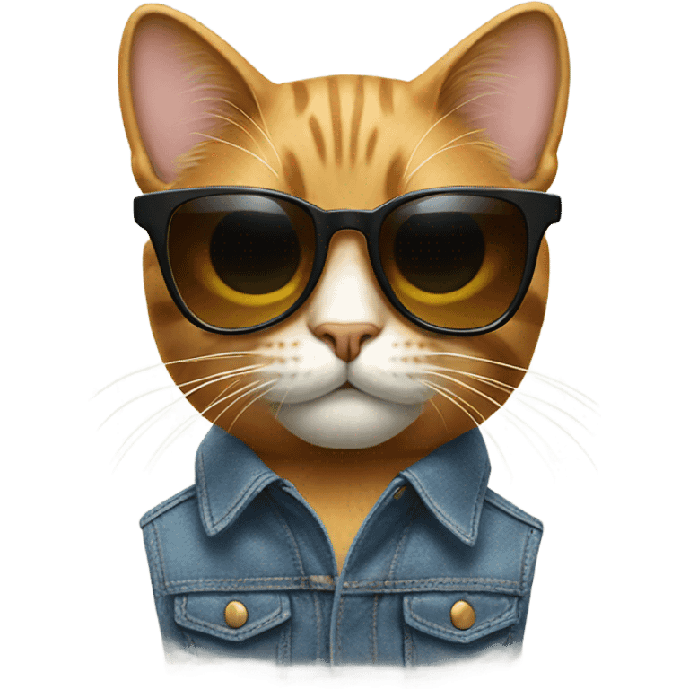 Cat with sunglasses emoji