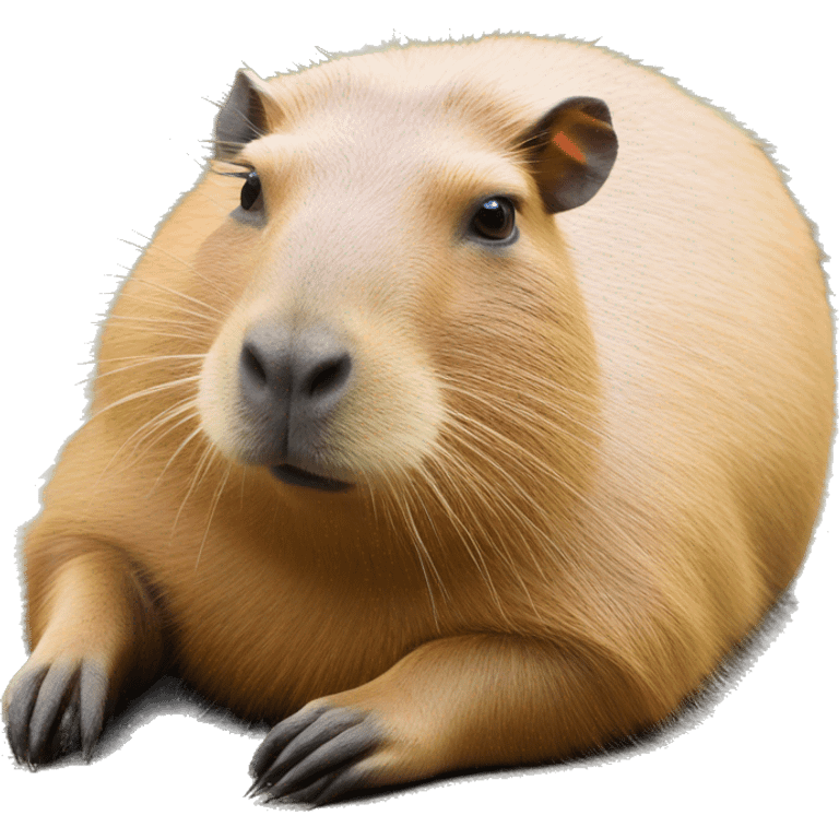 capybara laying on the ground chilling emoji