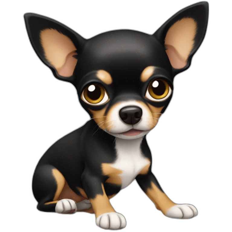 Chihuahua noir emoji