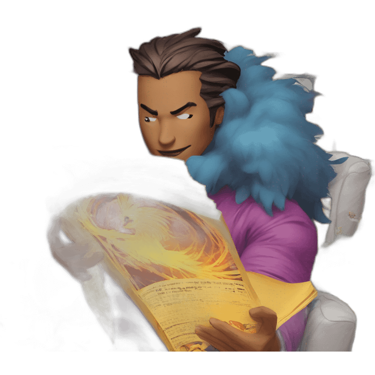 a phoenix reading xmen #101 comic emoji