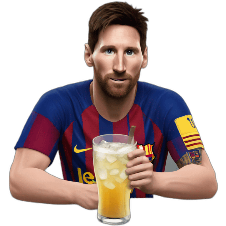 Messi drinking mate  emoji