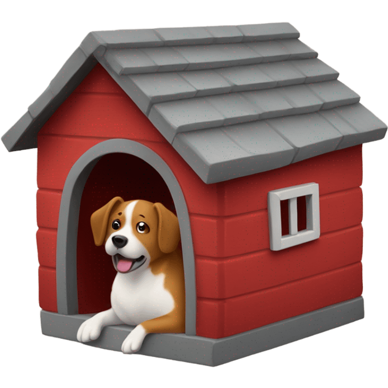 red dog house emoji