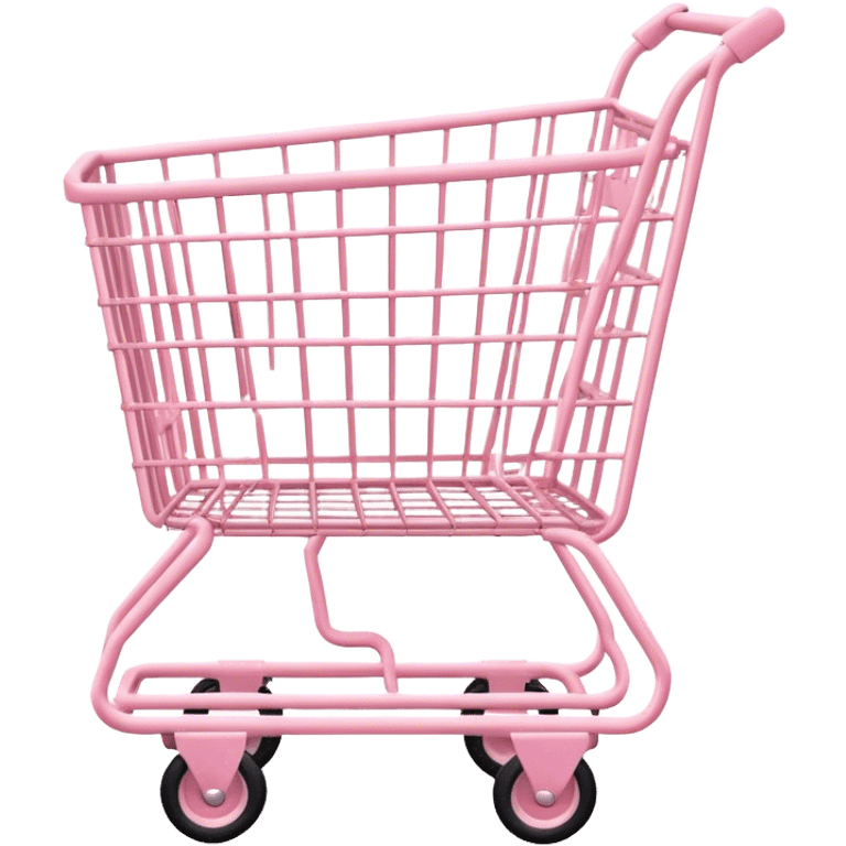 Pale pink empty shopping cart emoji