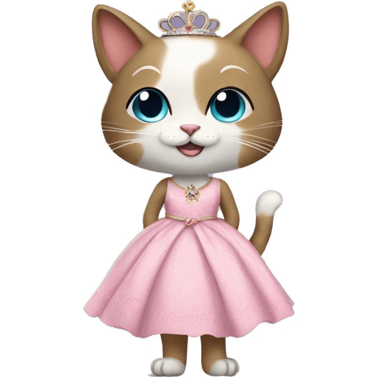 princess cat in a dress emoji