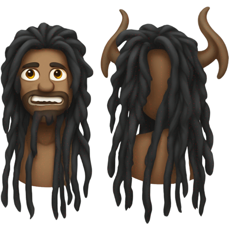 A demon with dreadlocks emoji