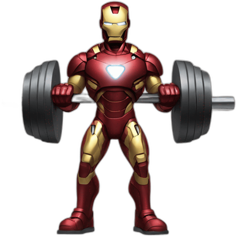 iron Man doing weight lifting  emoji