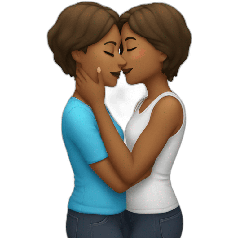 lesbian kiss emoji