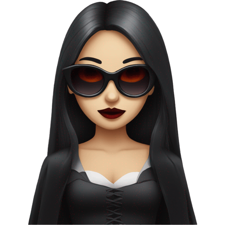 girl vampire with dark sunglasses emoji