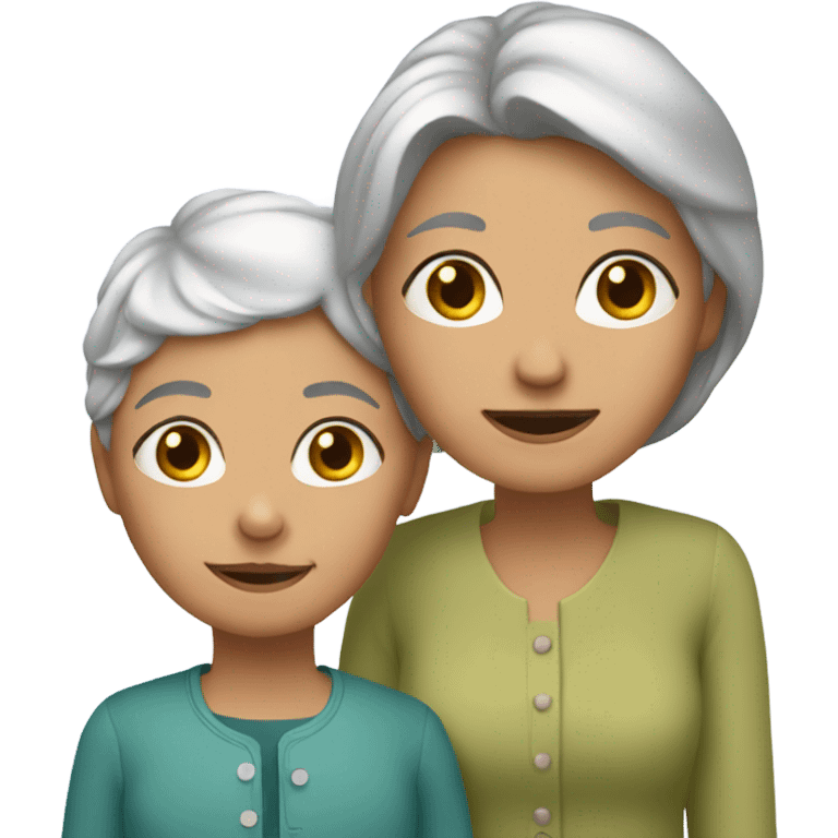 Grandmother with a girl emoji