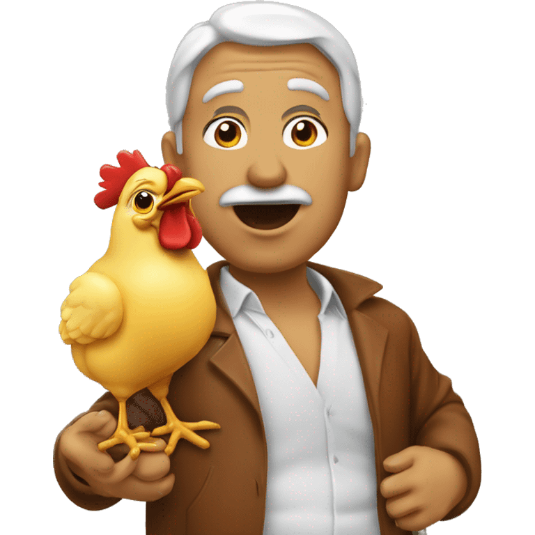 Papi qui mange du poulet  emoji