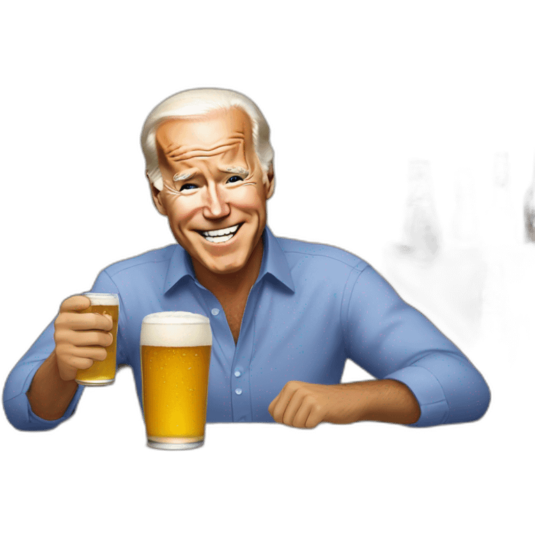 Joe biden drinking beer emoji