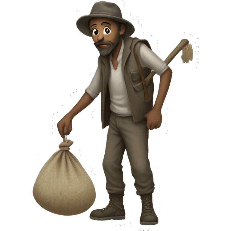 Hobo with a bindle  emoji