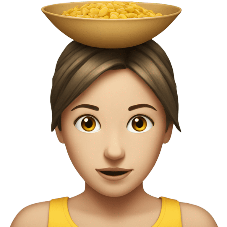 Bowl on girls head emoji