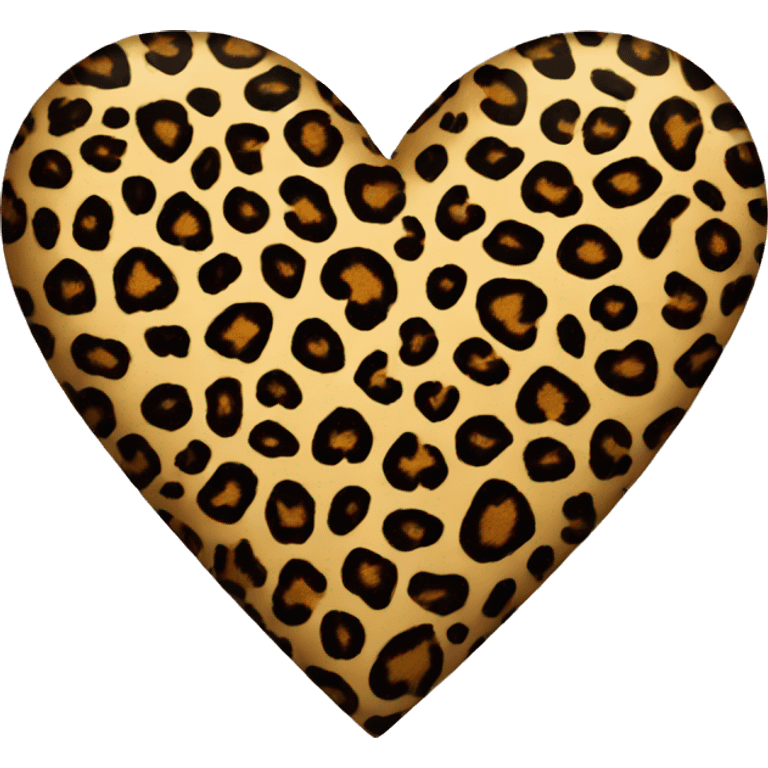 Heart with leopard print emoji