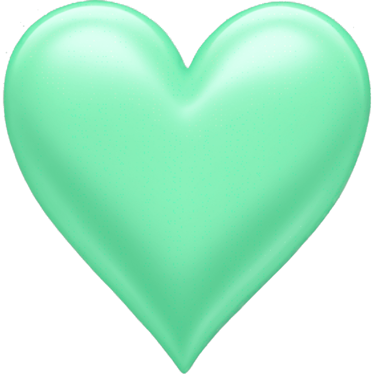 Mint green heart pastel emoji