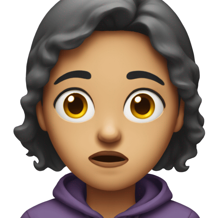 Scared looking woman  emoji