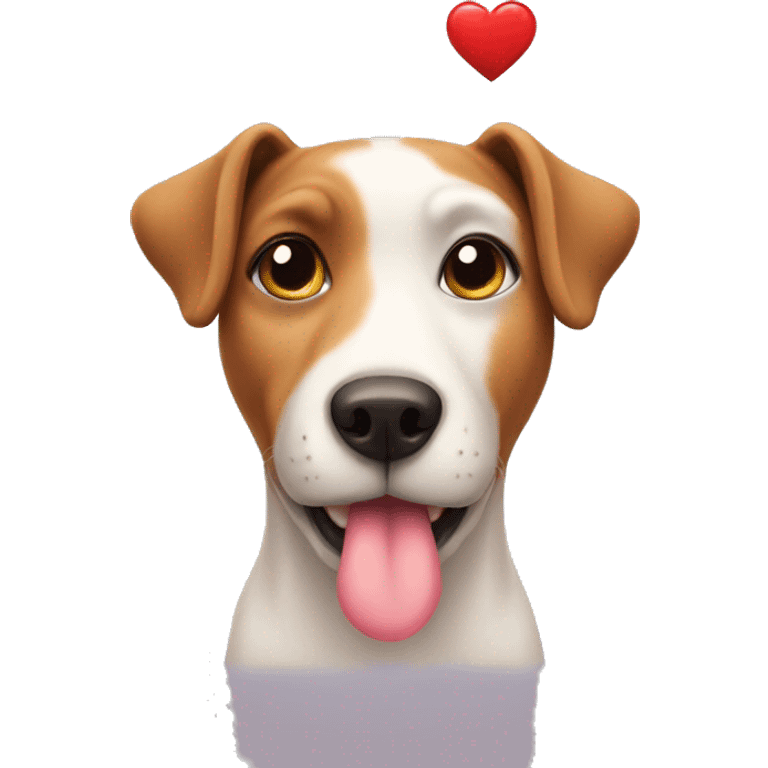 Dog with heart  emoji