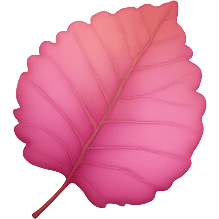 pink leaf emoji