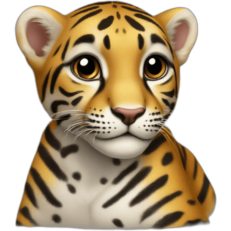 Bébé guépard sur un tigre emoji