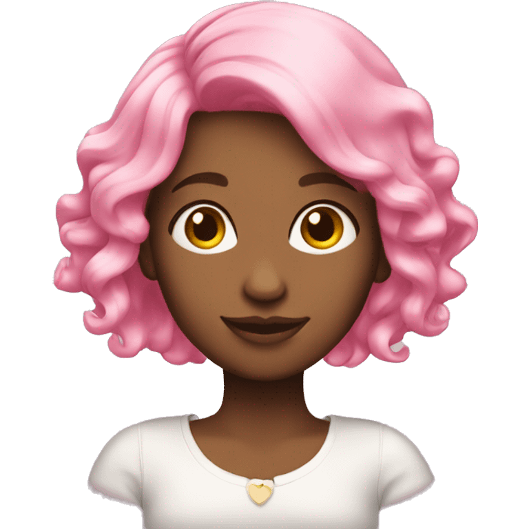 Pink hair fair girl emoji