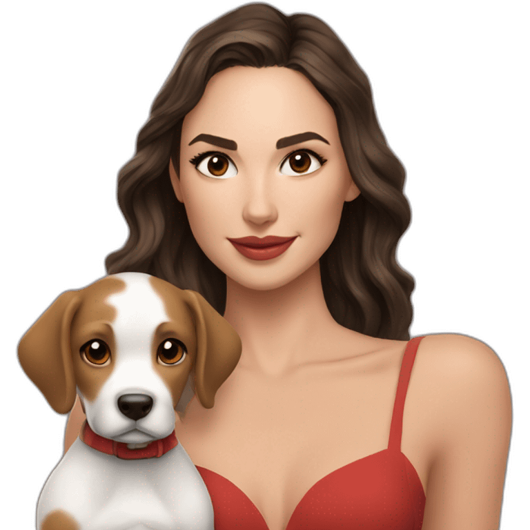 gal gadot avec un chien emoji