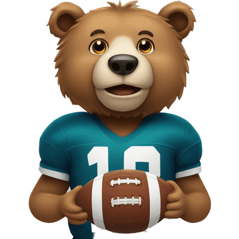 Bear with a football emoji