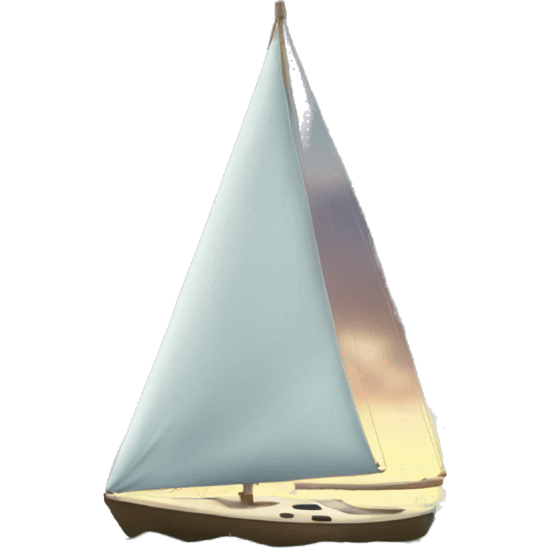 A sailboat on the sea emoji