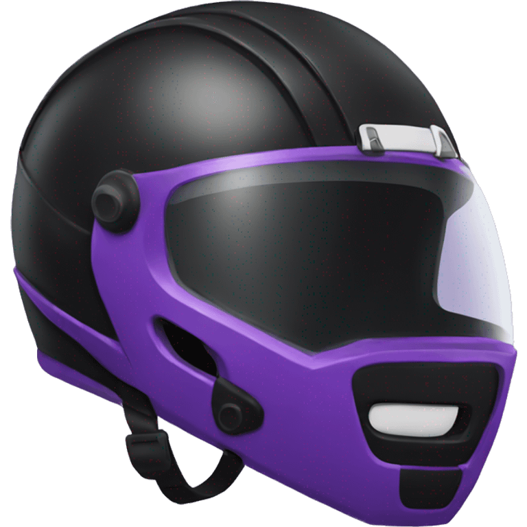 black and purple helmet emoji